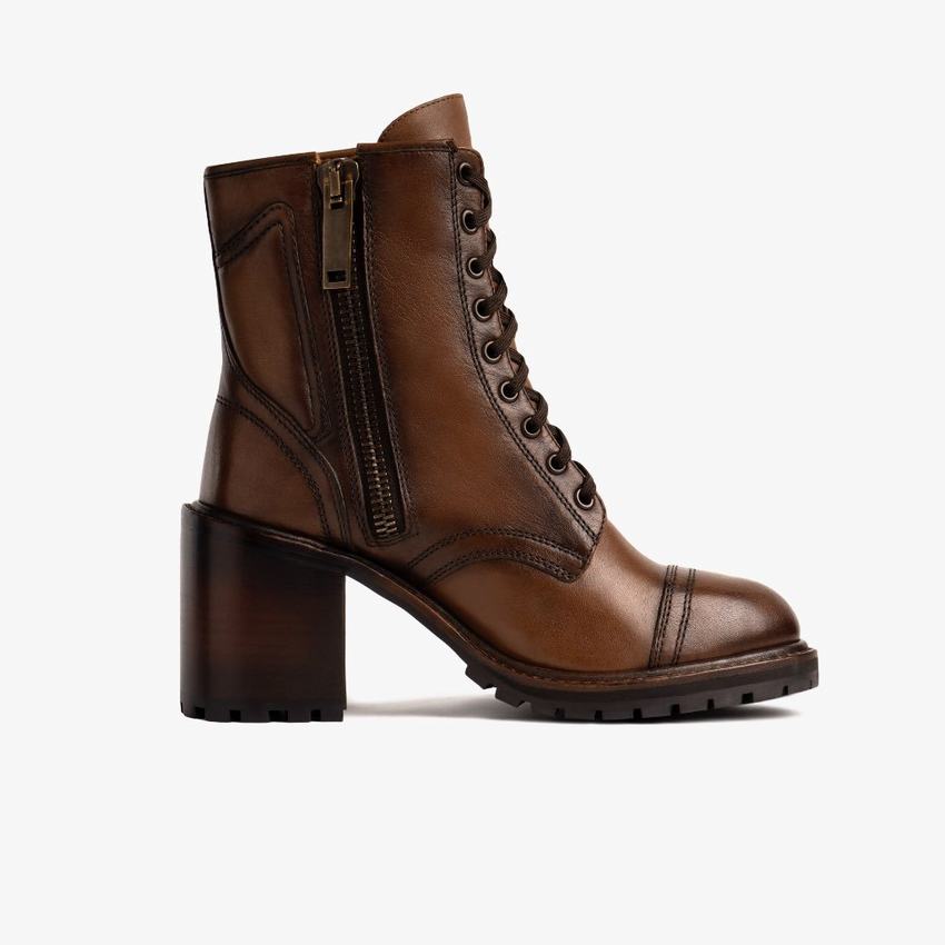 Thursday Boots Rebel Veterlaarzen Dames - Laarzen Zwart/Bruin (3896410-ED)